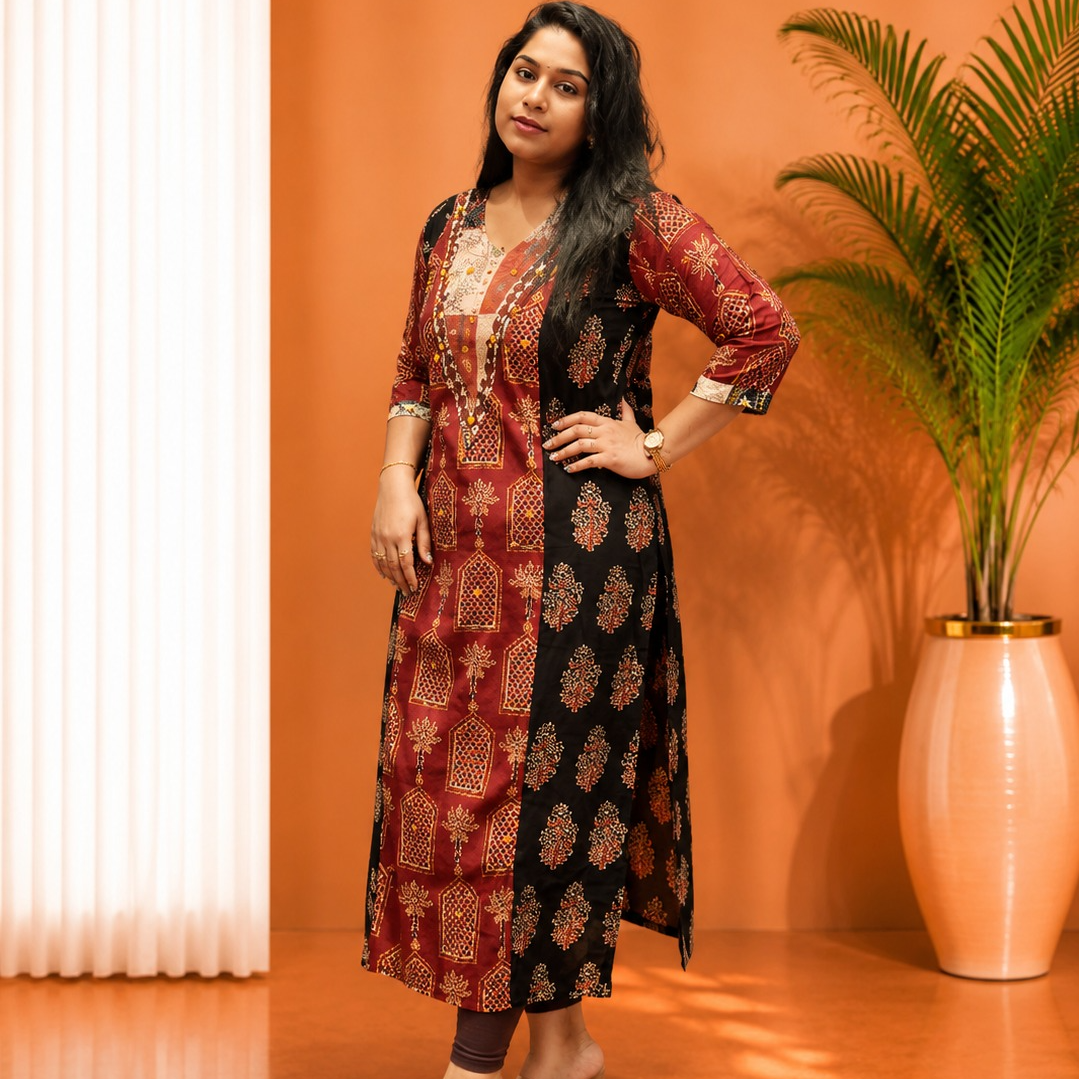 Pure Ajrakh Kurti